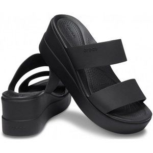 CROCS Brookly Mid Wedge Sandal Black/Black